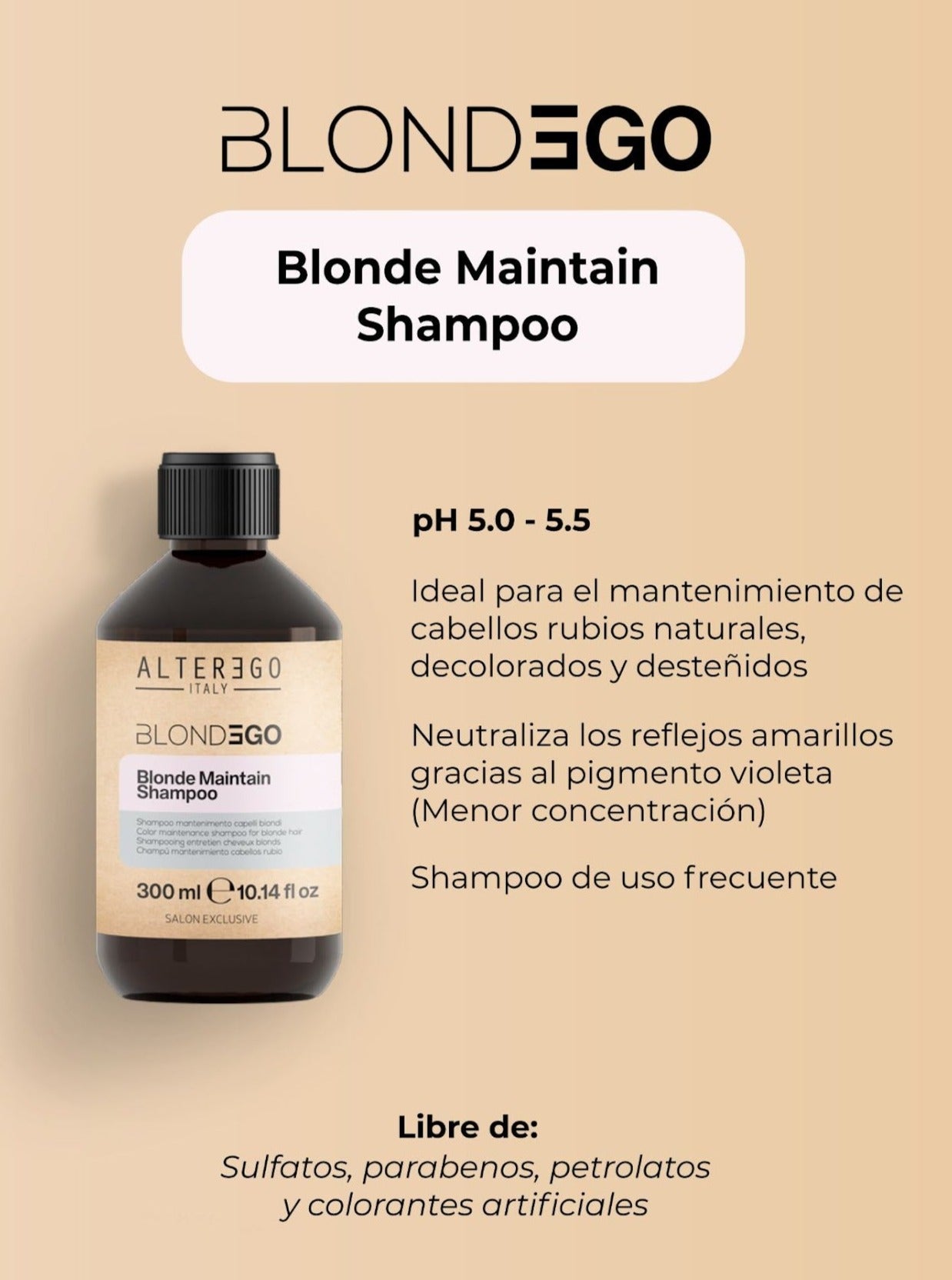 Shampoo Blonde Maintain (Anti Amarillo Iluminador)