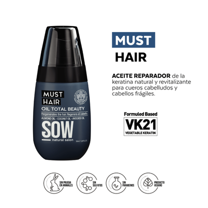 Kit Aceite Y Protector Térmico Sow Must Hair