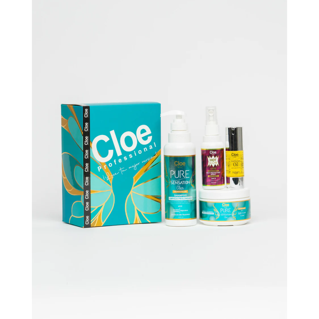 Pack Cloe Pure Sensation Clear Cuero Cabelludo Graso Y Puntas Secas