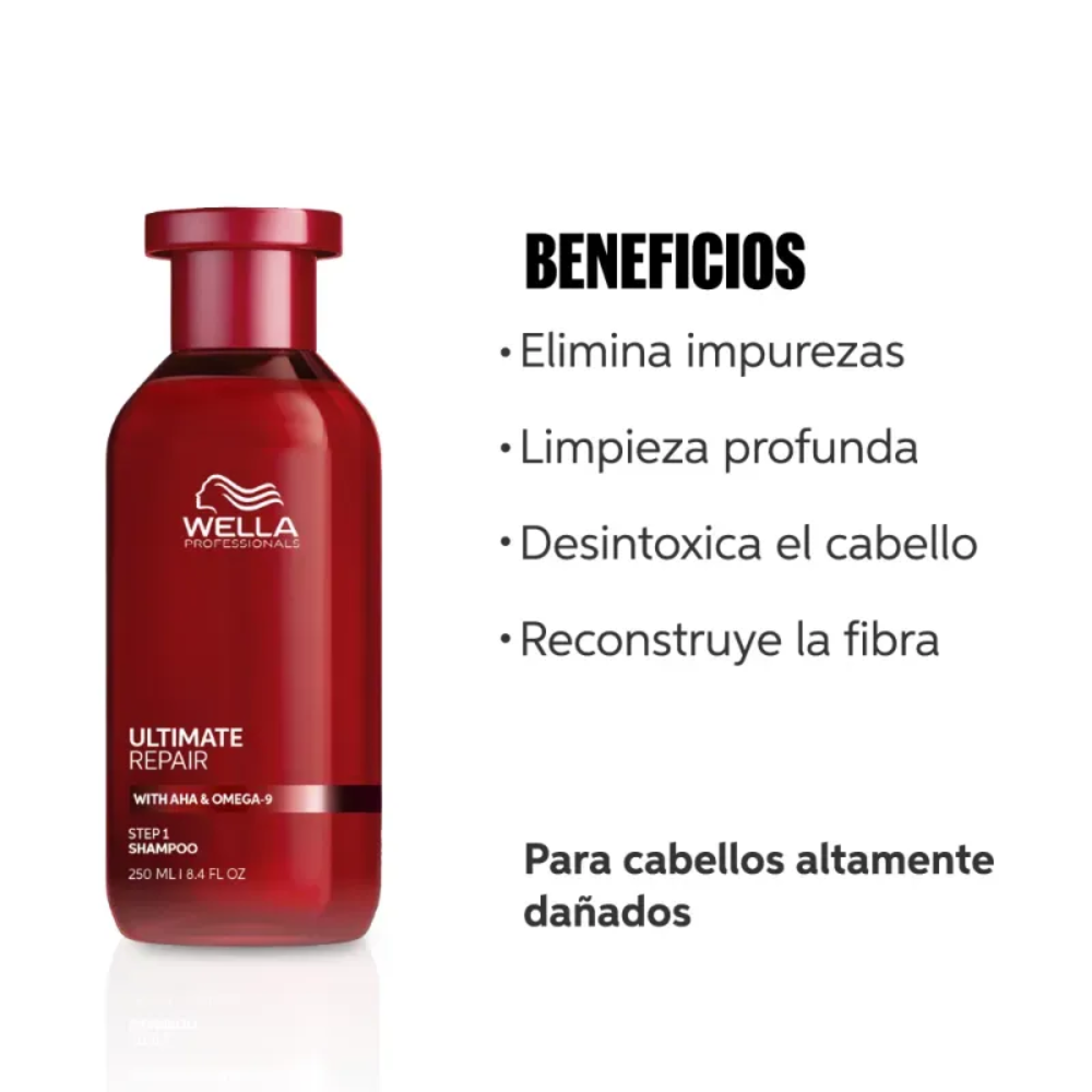 Shampoo Reparador Ultimate Repair Wella 250ml
