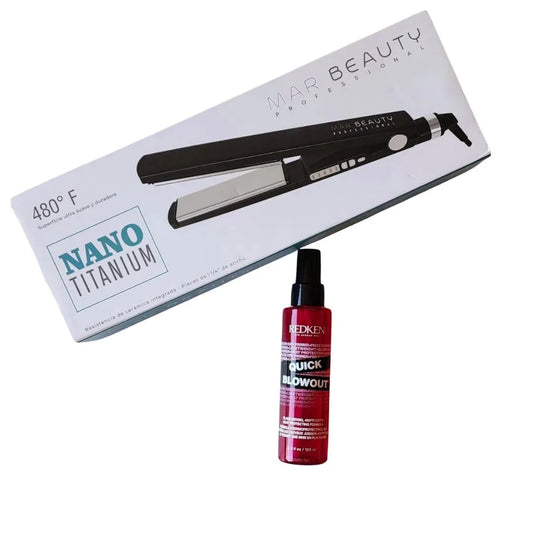 Pack Plancha Nano Titanium + Termo-protector Quick Blowout Redken