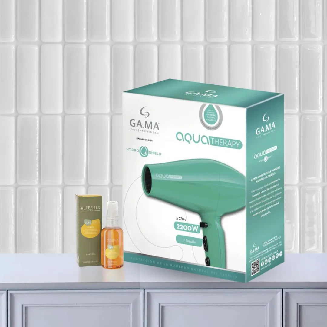 Pack Secador Aqua Therapy 2200w Gama + Aceite Silk Oil Alterego