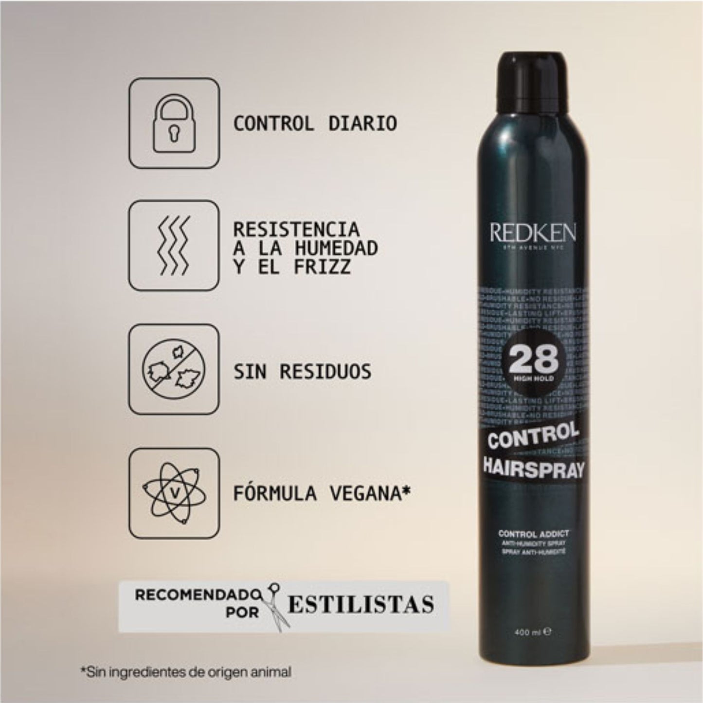 Spray Control Hair 28 High (Control Humedad)